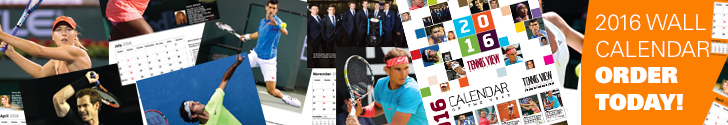 2016 Tennis Wall Calendar